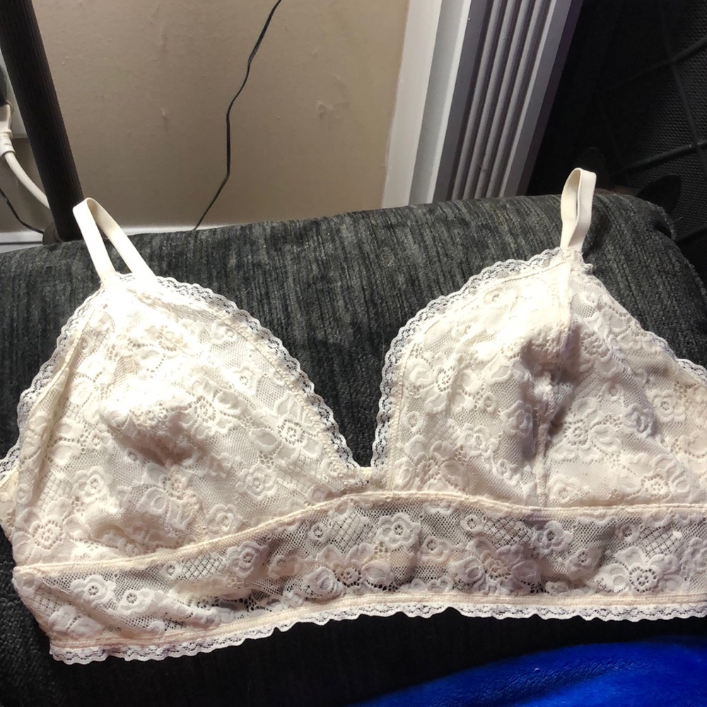 Cream Lace Bralette
